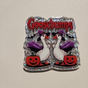 Acrylic Flatback Goose Bumps Halloween Witch‎ Badge Clip Keychain Bag Clip